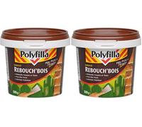 POLYFILLA Enduit Rebouche Bois pour fissures et trous - grande dureté - Intérieur et Extérieur - REBOUCH'BOIS Pâte 500g (Lot de 2)