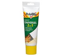 Polyfilla Enduit Universel 2 en 1 - Rebouche et Lisse Tous Supports - Intérieur et Extérieur - Pâte tube 330 G