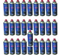 Polyflame Lot de 28 cartouches de gaz butane de 220 g, fonctionnement également en position horizontale, convient pour une utilisation sur cuisinière à gaz de camping ligne Smart