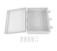 PolyGen IP66 Project Box 15,75 x 11,81 x 7,87 pouces, boîte de jonction électrique en plastique ABS avec plaque de montage et vis pour connexions de câblage extérieur (500 X 400 X 200mm / 19.69 X