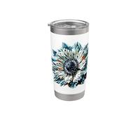 Polygon Art Fleur D'Anémone Gobelet isotherme en acier inoxydable double paroi