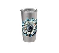 Polygon Art Fleur D'Anémone Gobelet isotherme en acier inoxydable double paroi