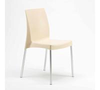 Polypropylène Chaises Chaise de cuisine Chaise de salle à manger Grand Soleil Boulevard - Blanc laine