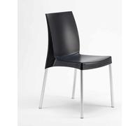 Polypropylène Chaises Chaise de cuisine Chaise de salle à manger Grand Soleil Boulevard - Noir