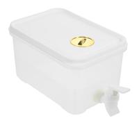 Polypropylène Distributeur de Boissons 3,5 L Robinet | Ouverture Large, Joint Silicone Double, Profil Rectangulaire Compact, pour Jus, Boissons Glacées, Bureau