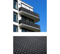 Polyrattan PVC Tapis de protection visuelle 300x90 Clôture de balcon Coupe-vent anthracite
