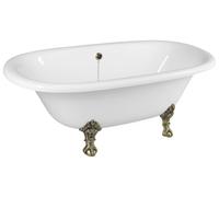 Polysan - Baignoire îlot Regata, 175x85x61 cm, pieds bronze 10121