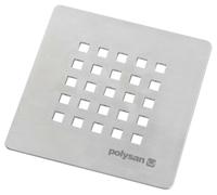 Polysan - Couvercle de siphon Treneca, acier inoxydable mat 85999