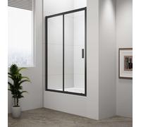 Polysan Deep - Porte de douche 110x165 cm, verre transparent/noir mat MD1116B