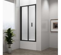 Polysan Deep - Porte de douche pliante 100x165 cm, verre transparent/noir mat MD1910B