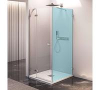 Polysan Edge - Porte de douche Fortis 100x200 cm, à gauche, Antidrop, verre transparent/chrome FL1210L