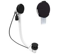 Polysan - Garniture de vidage avec remplissage par le trop-plein, longueur 120 cm, noir mat 71857.21