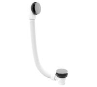 Polysan - Garniture de vidage et trop-plein pour baignoire, longueur 120 cm, ClickClack, chrome 71858