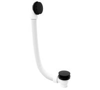 Polysan - Garniture de vidage et trop-plein pour baignoire, longueur 120 cm, ClickClack, noir mat 71858.21
