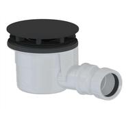 Polysan - Garniture de vidage pour receveurs de douche, noir mat 17911B