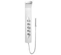 Polysan Mola - Panneau de douche d'angle, 210x1300 mm, avec mitigeur thermostatique, blanc 80372
