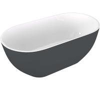 Polysan Reduta - Baignoire en îlot, 150 x 75 cm, anthracite mat/blanc 71843.52