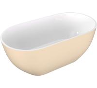 Polysan Reduta - Baignoire en îlot, 150 x 75 cm, beige mat/blanc 71843.82