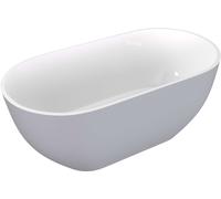 Polysan Reduta - Baignoire en îlot, 150 x 75 cm, gris mat/blanc 71843.32