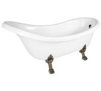 Polysan Retro - Baignoire îlot 174,5x82 cm, blanc/bronze 43388
