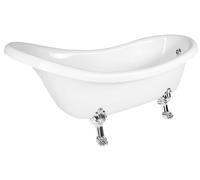 Polysan Retro - Baignoire îlot 174,5x82 cm, blanc/bronze 43398