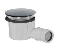 Polysan - Siphon de receveur de douche, diamètre 90 mm, avec couvercle, gun metal 17911GM