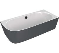 Polysan Sussi - Baignoire 160x71 cm, droite, anthracite mat/blanc 90191R.52