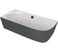 Polysan Sussi - Baignoire 160x71 cm, gauche, anthracite mat/blanc 90191L.52