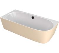 Polysan Sussi - Baignoire 160x71 cm, gauche, beige mat/blanc 90191L.82