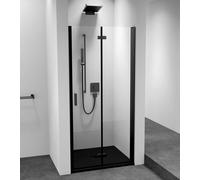 Polysan Zoom Black - Porte de douche 70x200 cm, à droite, Antidrop, verre transparent/noir mat ZL4715BR-01