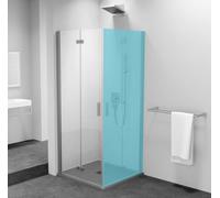 Polysan Zoom Line - Porte de douche pliante 80x200 cm, à gauche, Antidrop, verre transparent/chrome ZL4815L
