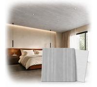 Polystyrène PS Panneaux de plafond 50x50cm lambris de plafond aspect bois imitation bois panneau muraux épaisseur 2-3mm (25 m² = 100 pièces)