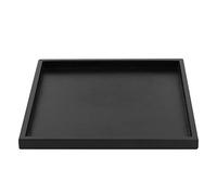 Polyvalent Carré Paulownia Bois Thé Café Snack Plateau De Service Alimentaire Style Moderne Élégant pour La Cuisine À La Maison Restaurant Noir