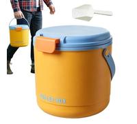 Polyvalent pour le congélateur - Bac de rangement à glace 2 en 1, récipient portable, organisateur de congélateur, conservation de qualité alimentaire, seau de refroidissement empilable avec plateaux