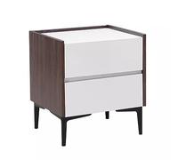 Polyvalent Table de Chevet Grande Capacité Double Tiroir | Comptoir de meubles de rangement de chambre à coucher de table de nuit avec entourages