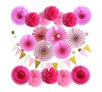 Pom Poms Décoratifs, Fanion, Guirlande, Pour Bannière, Décor De