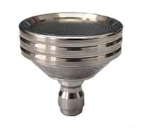 Pomme de douche à connexion rapide 1/4 en acier inoxydable pour nettoyeur haute pression, buse à insertion rapide pour l'eau robuste, finition argentée pour les tâches de nettoyage en plein air et le