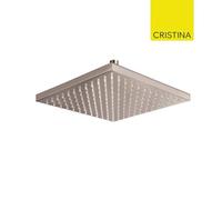 POMME DE DOUCHE CARREE 30X30 LAITON METAL BROSSE - CRISTINA ONDYNA PD55777