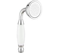 Pomme de douche classique traditionnelle en laiton chromé poli et céramique