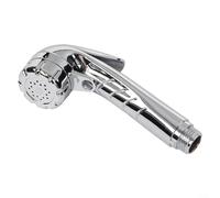 Pomme de douche de camping 1,27 cm finition chromée avec valve de déclenchement pour camping-car, bateau, lavage extérieur