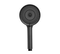 Pomme de douche Mod. Softwater triple fonction noir mat ABS Ø 12 cm anti-calcaire économe en eau raccord universel ½ adapté chauffe-eau