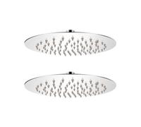 Pomme de douche plongeante 2 pcs Acier inoxydable Ø 20 cm