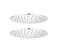 Pomme de douche plongeante 2 pcs Acier inoxydable Ø 25 cm