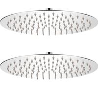 Pomme de douche plongeante 2 pcs Acier inoxydable Ø 30 cm