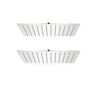 Pomme de douche plongeante 2 pcs Acier inoxydable 20x30 cm