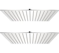 Pomme de douche plongeante 2 pcs Acier inoxydable 40x40 cm