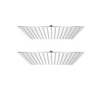 vidaXL Pommes de douche à effet pluie 2 pcs. Acier inoxydable 40 x 40 cm