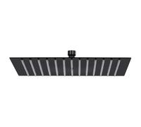 vidaXL Pomme de douche Pluie Acier inoxydable 20 cm Ronde Noir