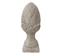 Pomme de pin décorative jardin socle béton pierre gris antique 34cm