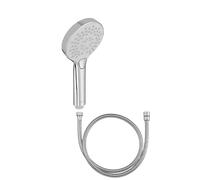 Pommeau de douche 3 jets JACOB DELAFON Metro chrome + flexible anti torsion 175 cm métal chrome